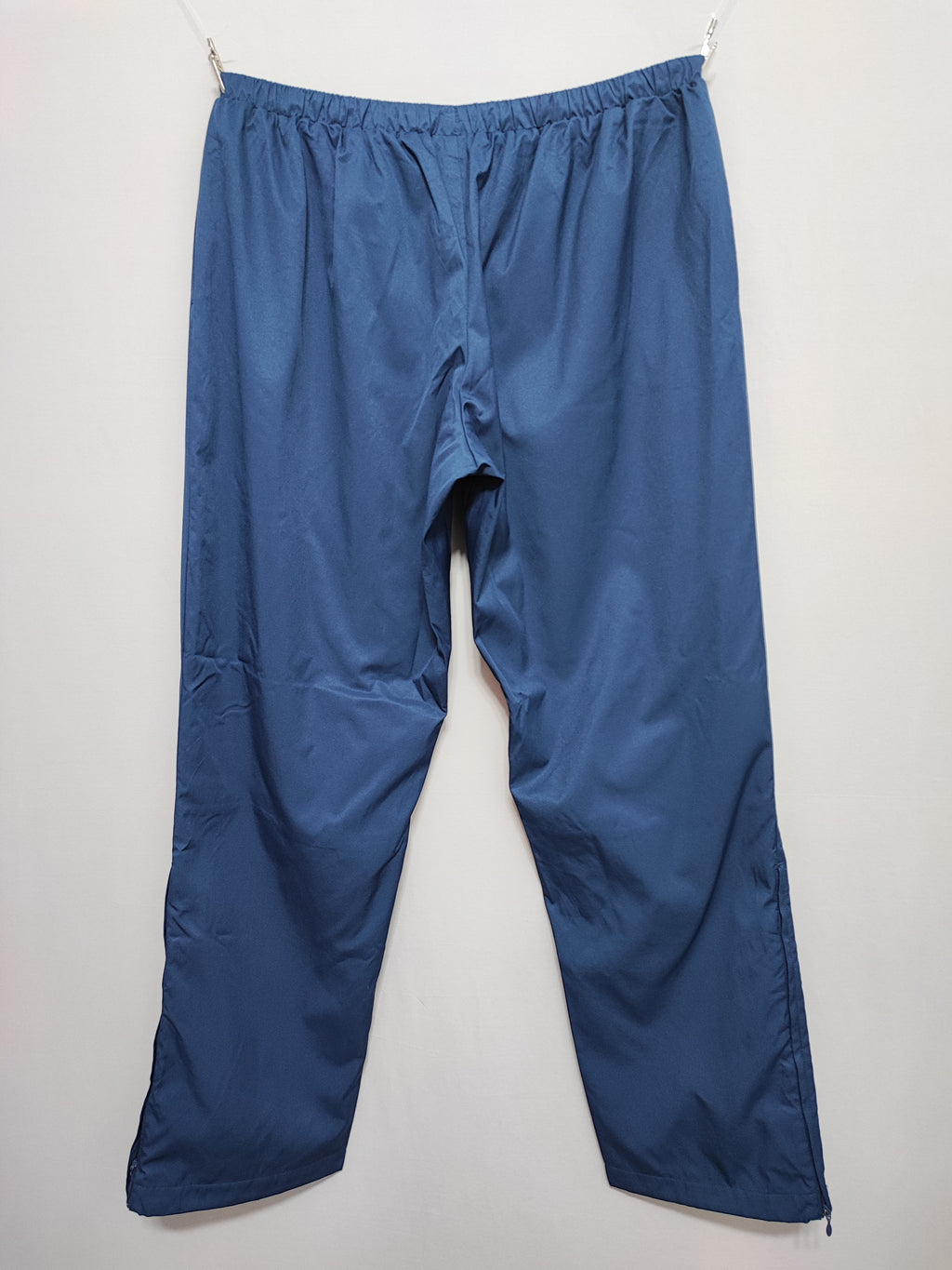 Vintage Nike Shiny Blue Tracksuit Bottoms Joggers Women Size 12 14 Men Medium