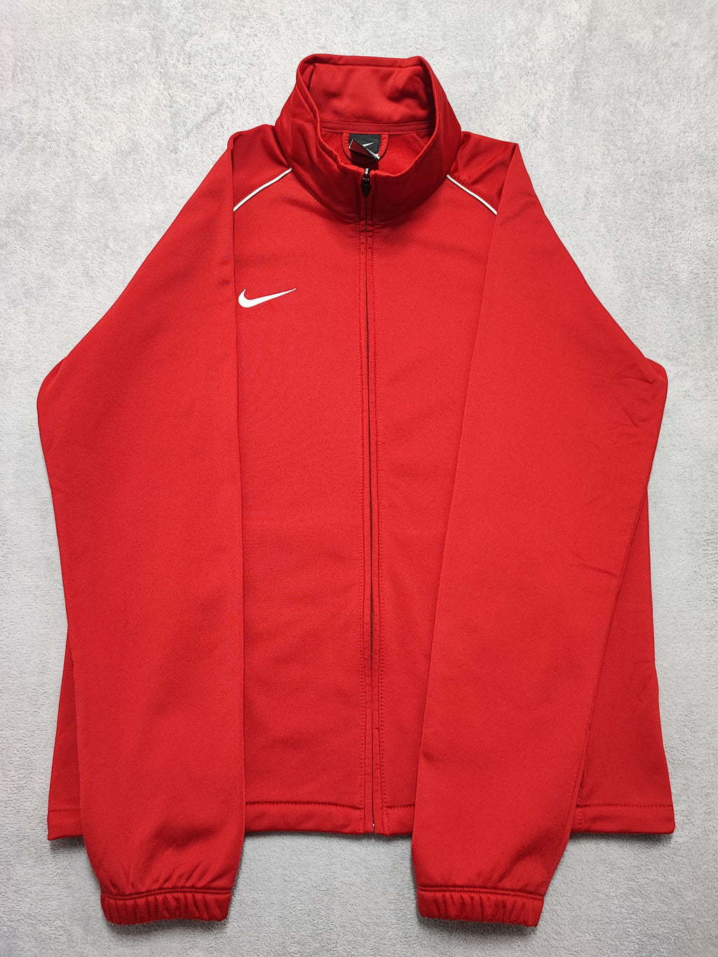 Vintage Nike Striped Long Sleeve Zip Track Jacket Red Men Size Medium