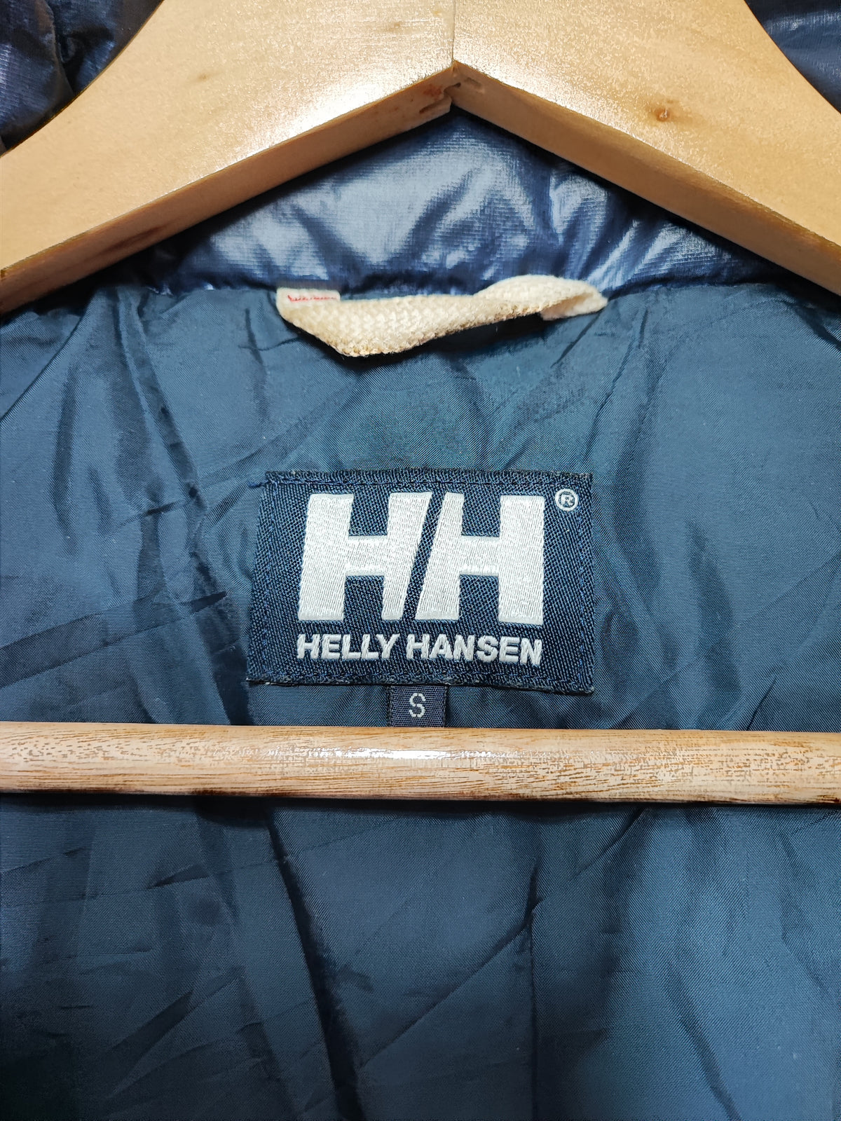 Vintage Helly Hansen Plain Navy Blue Heavily Padded Puffer Jacket Men Size Small