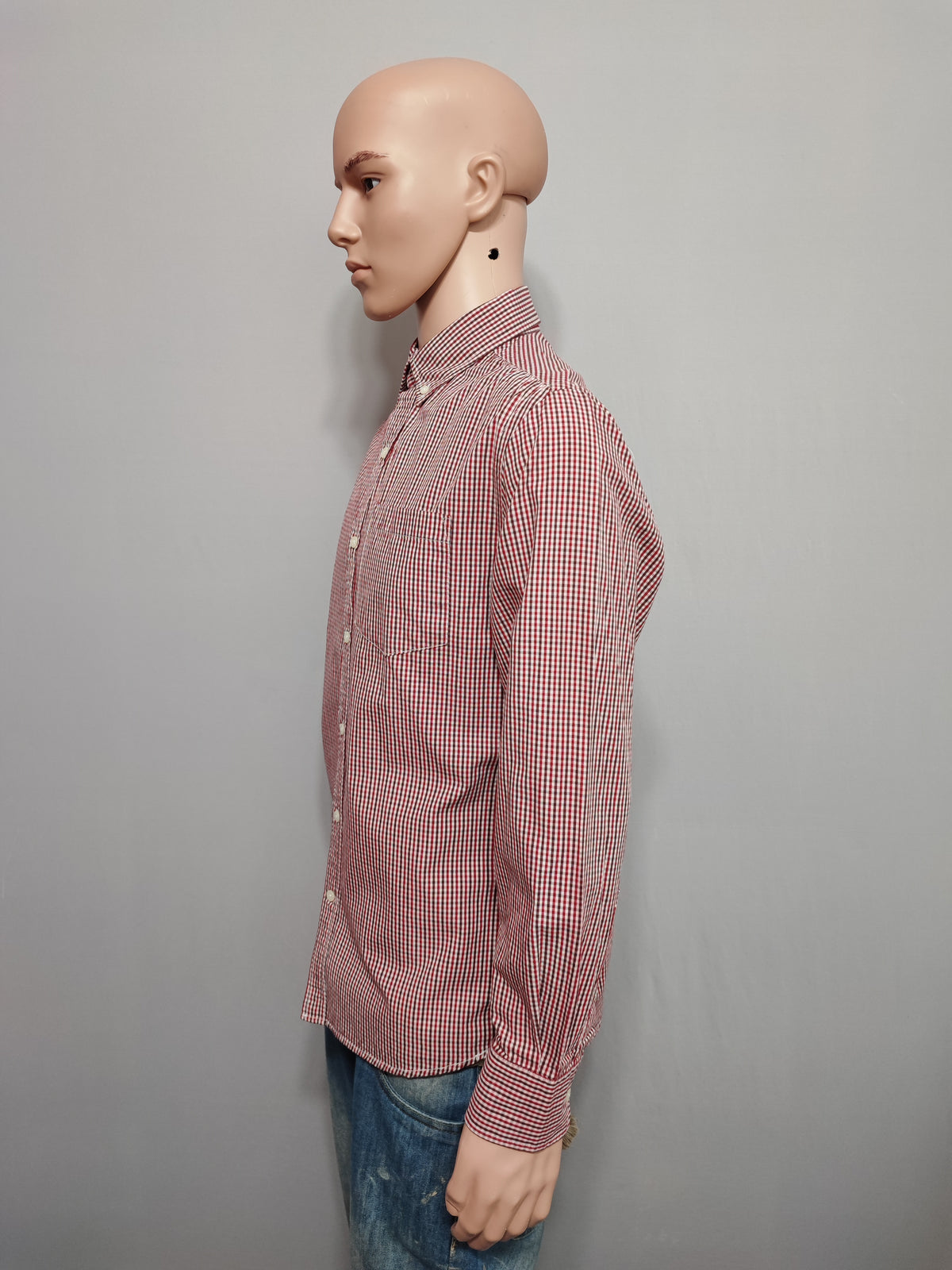 Vintage Old Navy Checked Long Sleeve Plaid Grunge Casual Shirt Red Men's Large