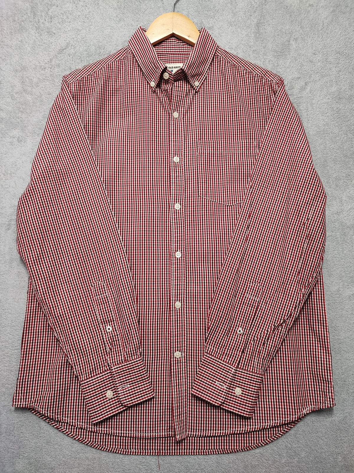 Vintage Old Navy Checked Long Sleeve Plaid Grunge Casual Shirt Red Men's Large