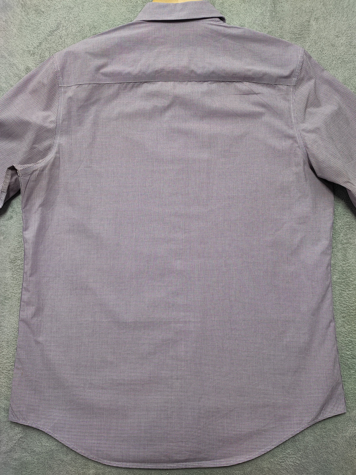 Vintage Calvin Klein Checked Long Sleeve Shirt Lilac Purple Men's Size Medium M