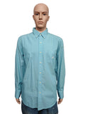 Vintage Chaps Plain Long Sleeve Shirt Turquoise Light Blue Men's Size XL