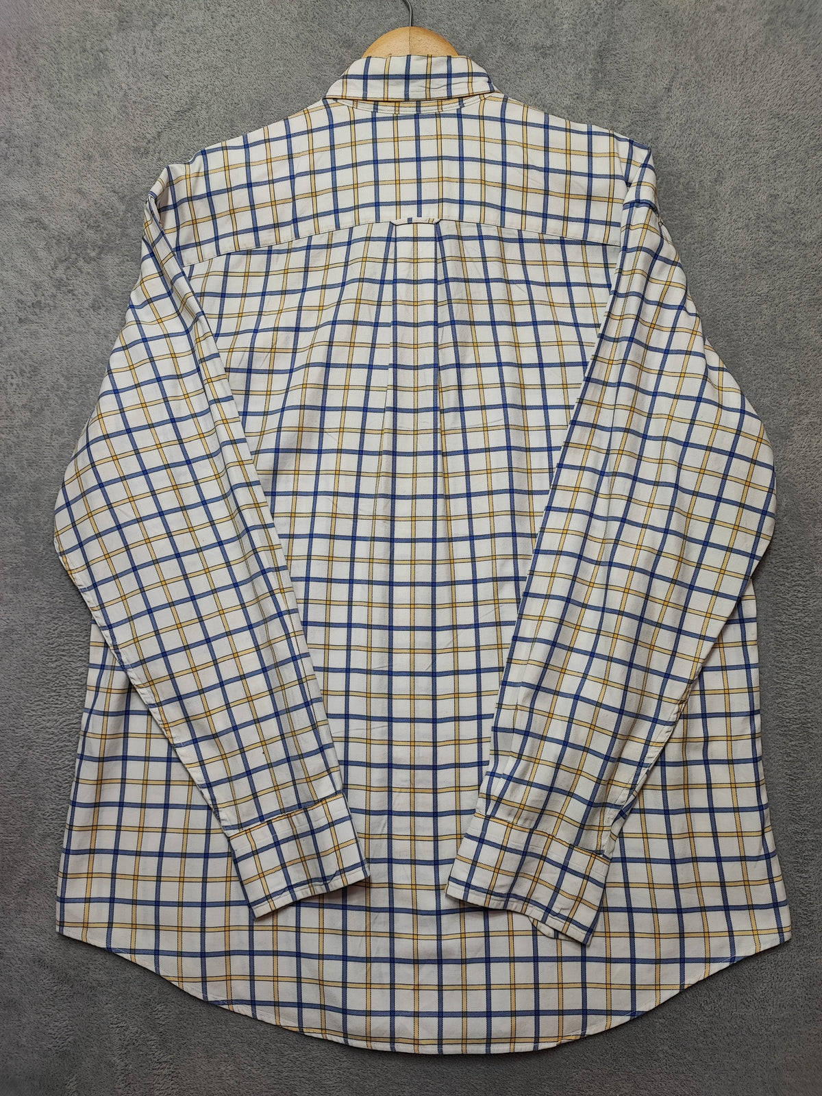 Vintage Nautica Checked Long Sleeve Two-Ply Cotton Sailing Shirt Men Size XL