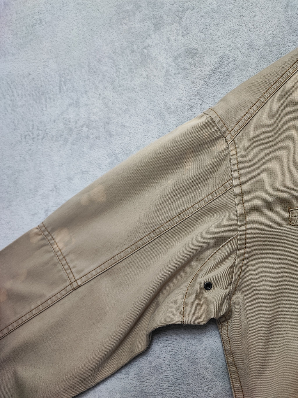 Vintage Dickies Tan Brown Canvas Quilted Eisenhower Workwear Jacket Men Medium