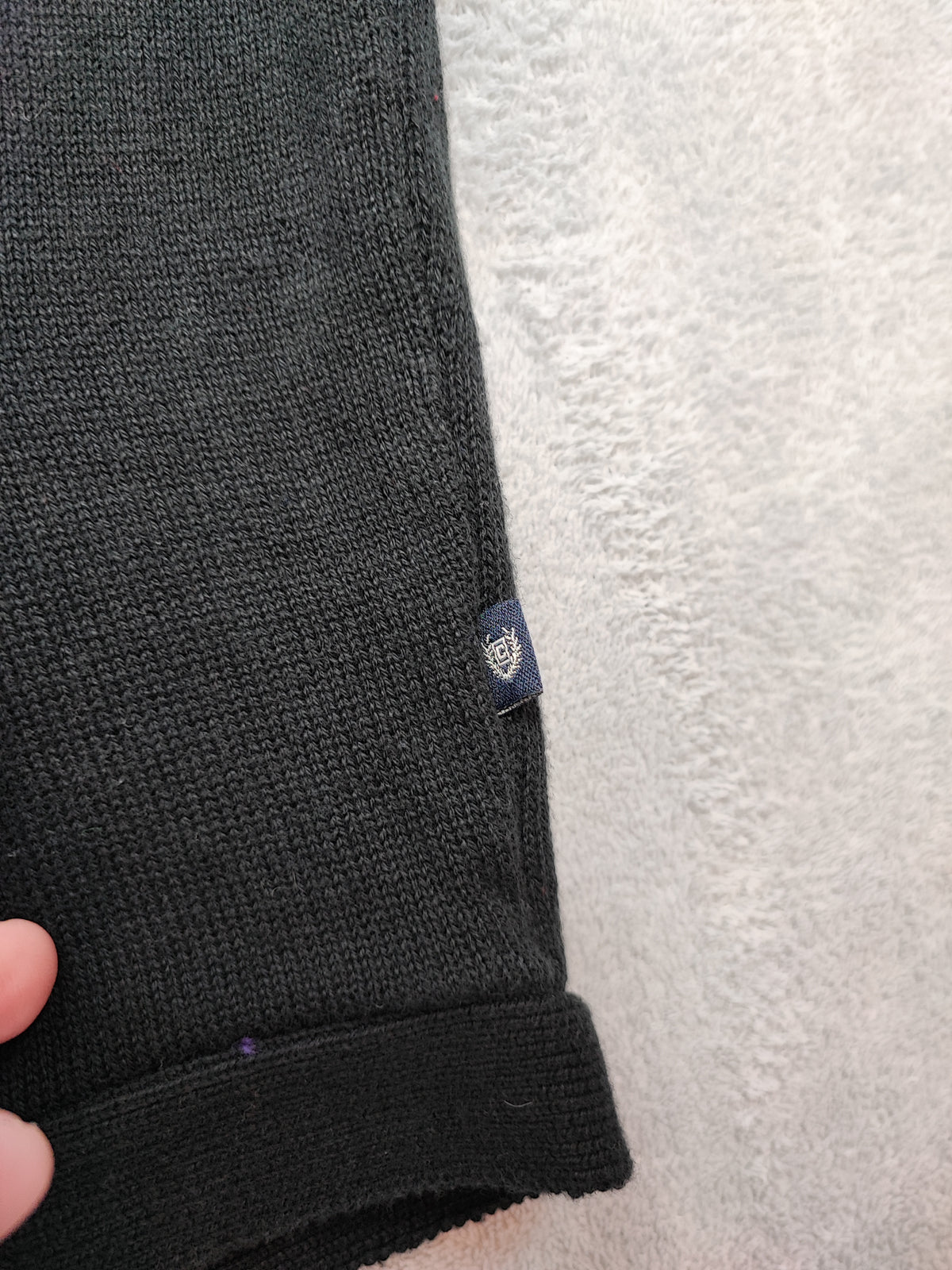 Vintage Chaps Ralph Lauren Plain Faded Black Knit Vest Jumper Men Size Large