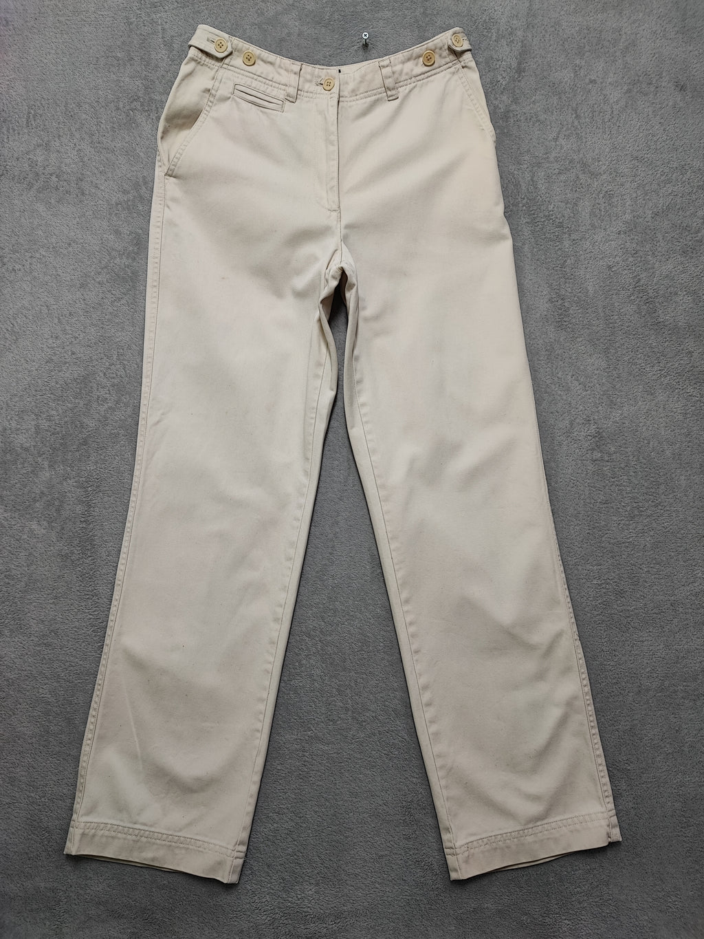 Vintage Lauren Ralph Lauren Beige Chino Trousers Petite Old Money Tailored W26