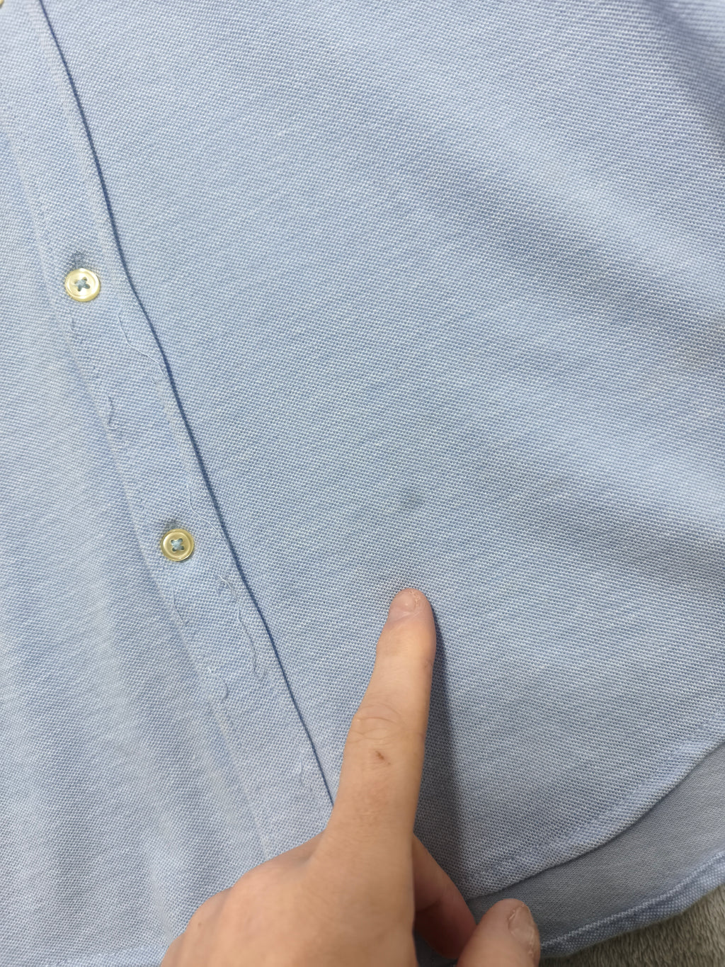 Vintage Zara Man Plain Long Sleeve Shirt Blue Contrast Elbow Patches Men Size M