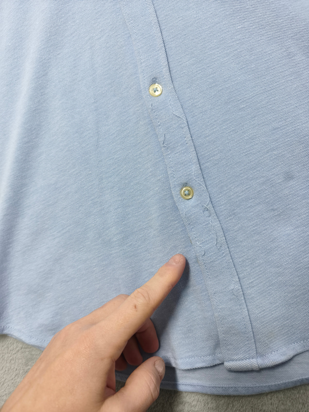 Vintage Zara Man Plain Long Sleeve Shirt Blue Contrast Elbow Patches Men Size M