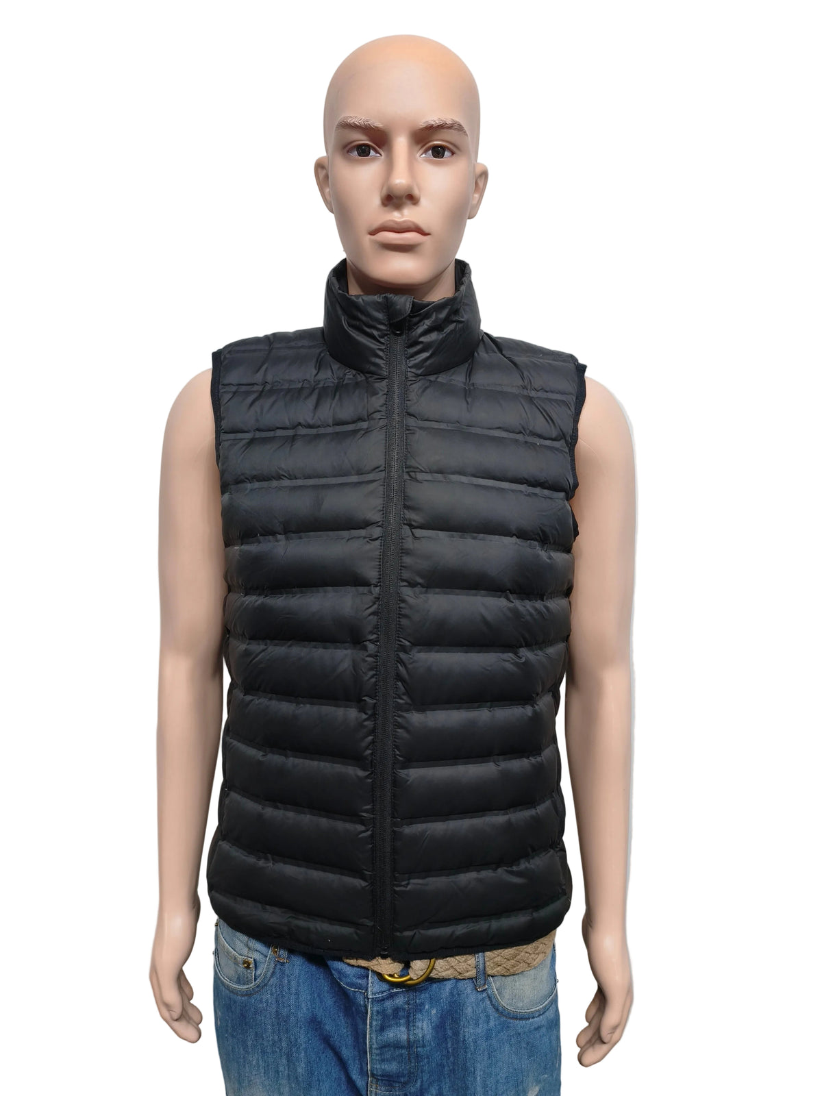 Vintage labewvi y1 dual zone built in heated padded gilet vest black men size medium