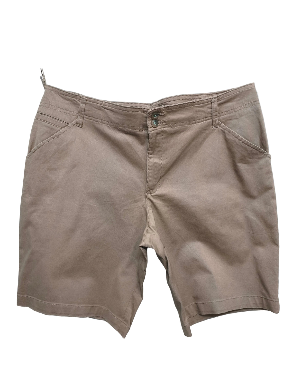Vintage Lee Chino Shorts Khaki Tan Beige Midrise Comfort Stretch 40W