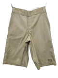Vintage Dickies Workwear Shorts Khaki Sand 90s Skater Indie Baggy 26W