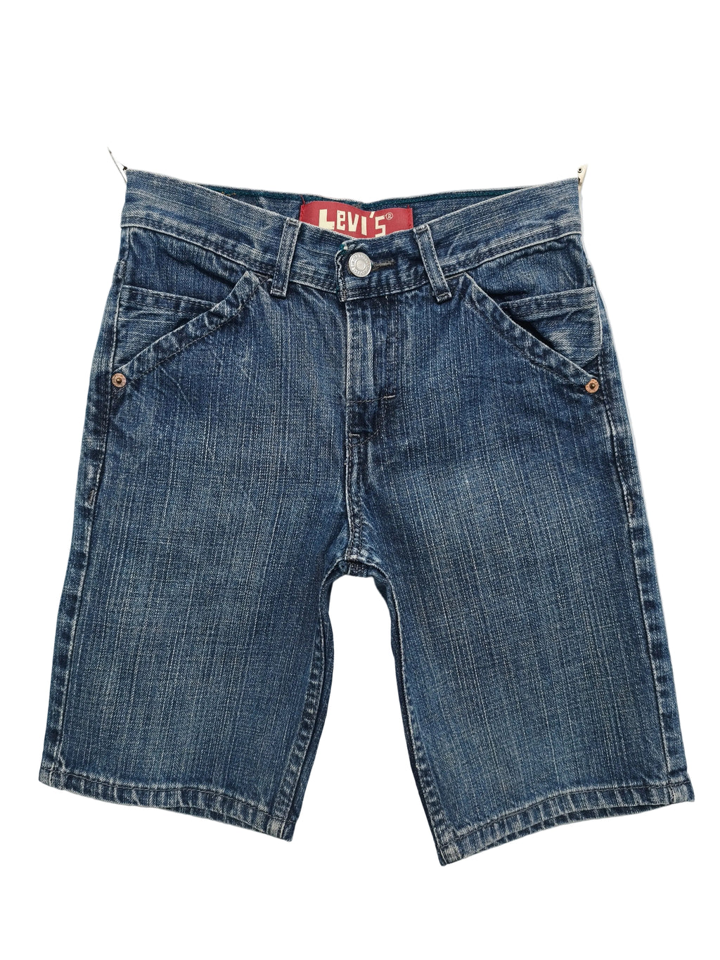Vintage Levi's Kids Blue Denim Utility Jorts Shorts 90s Skater Retro Age 8 W24