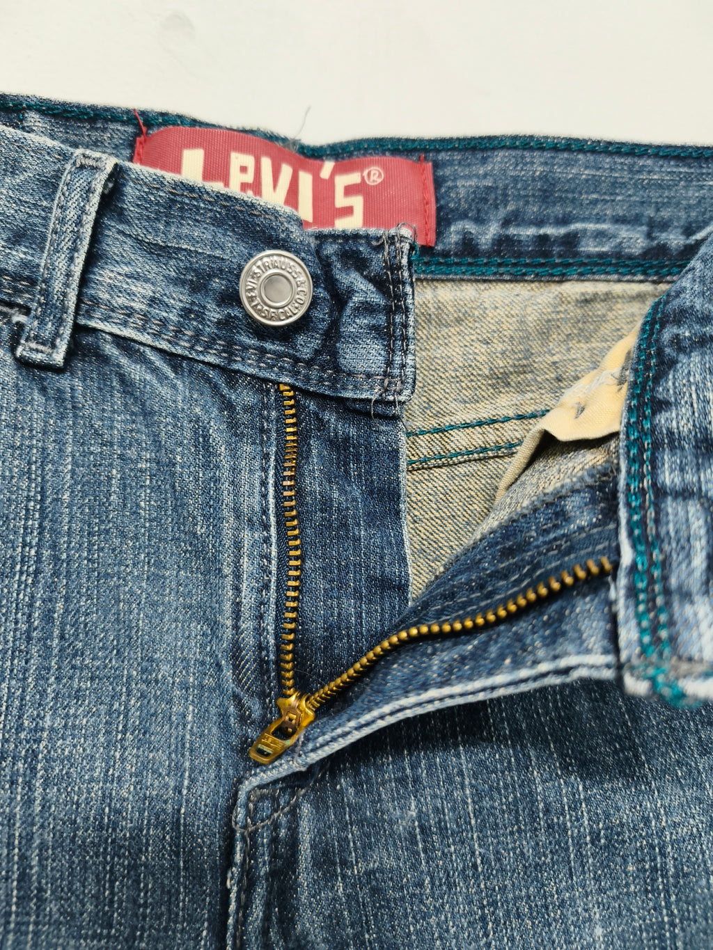 Vintage Levi's Kids Blue Denim Utility Jorts Shorts 90s Skater Retro Age 8 W24