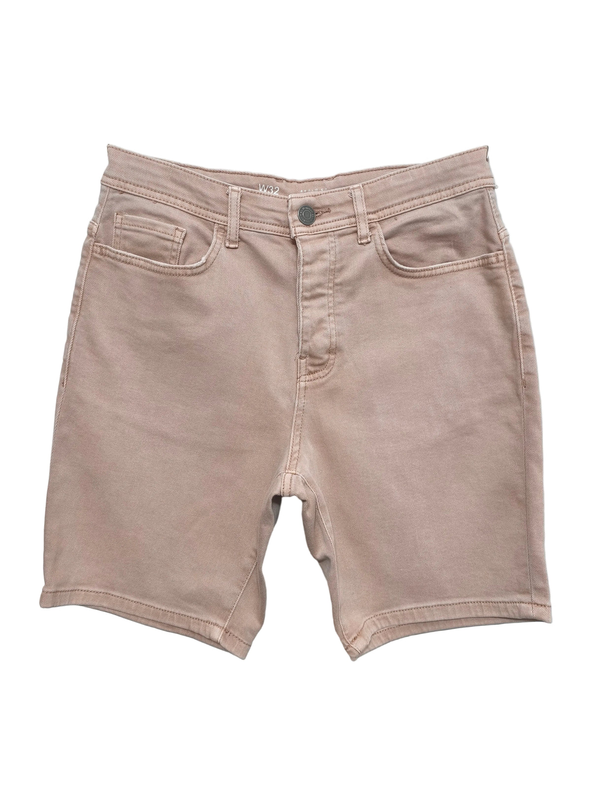 Vintage Denim Co Tan Shorts W30 Relaxed Straight Beige Sand Summer Festival Y2K