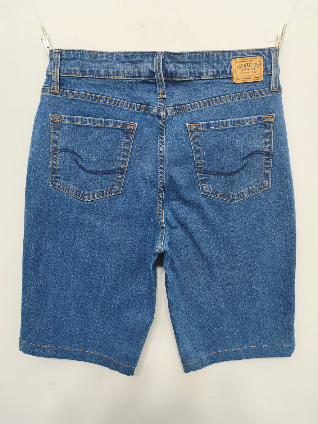 Vintage Signature by Levi Strauss Mid Wash Blue Denim Summer Jorts Shorts W30