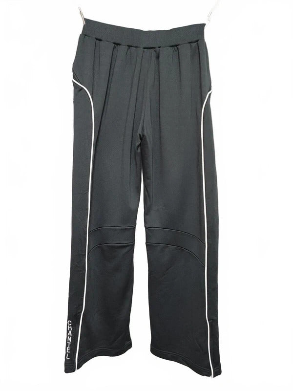 Vintage Nike Chantel Shiny Black Tracksuit Bottoms Joggers Women Size 10