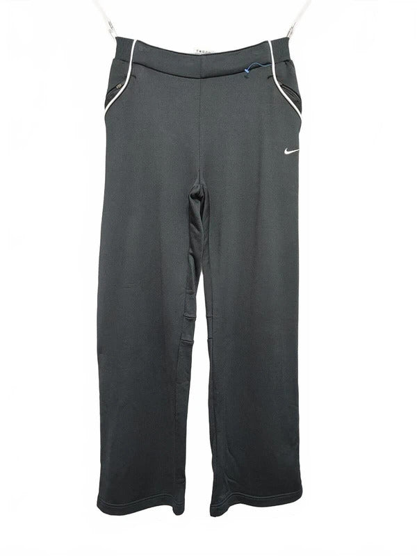 Vintage Nike Chantel Shiny Black Tracksuit Bottoms Joggers Women Size 10